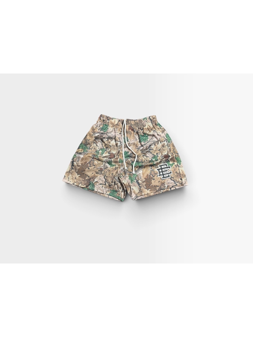 Eric Emmanuel Camo print logo shorts